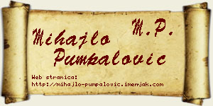 Mihajlo Pumpalović vizit kartica